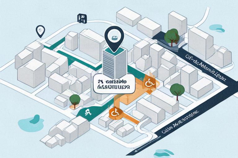 Mapa ilustrado de la oficina ciudadana en Calle de Antonio López, Santander
